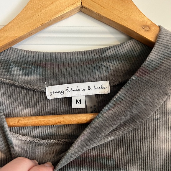 Young Fabulous & Broke Tie Die Long Sleeve Dress - Picture 3 of 4